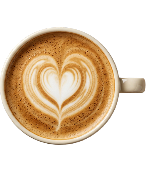 Cappuccino mmit Schaumherz